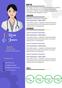 White Professional Resume For Pharmacist A4 template