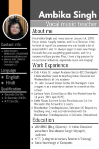 White Professional Resume Poster template