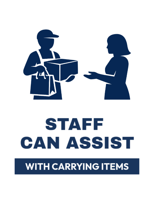 White Professional Retail Business Staff Assistance Signage Flyer ...