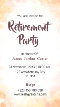 White Professional Retirement Party Celebration Poster Template Instagram Story
