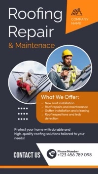 White Professional Roofing Services Advertisement Template Instagram Story