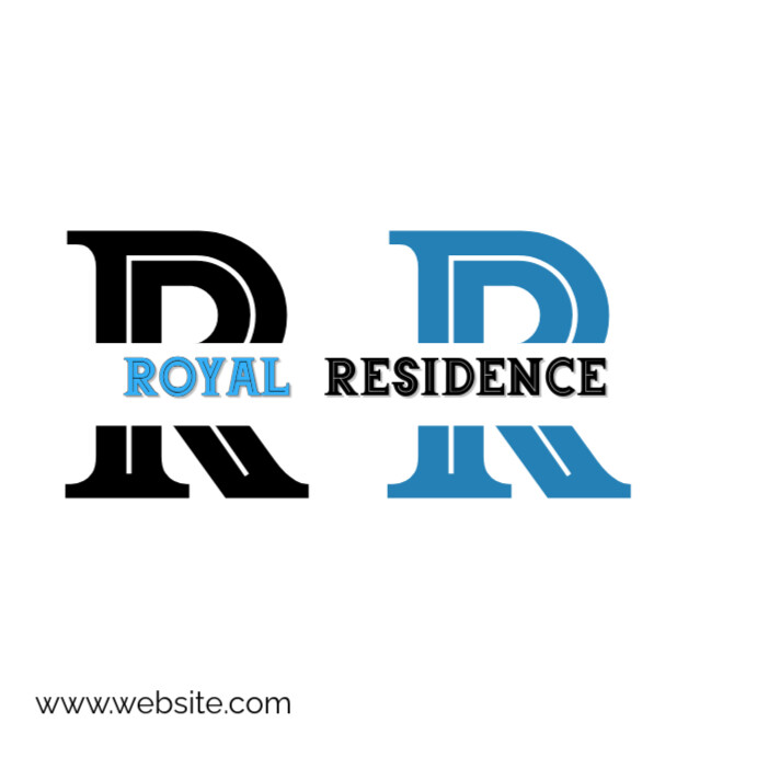 White Professional Rr Business Logo Initials  Instagram Post template