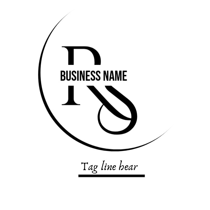 White Professional Rs New Business Name Logo Design Tampelte Logo ...