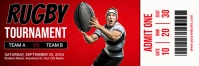 White Professional Rugby Tournament Twitter Banner template