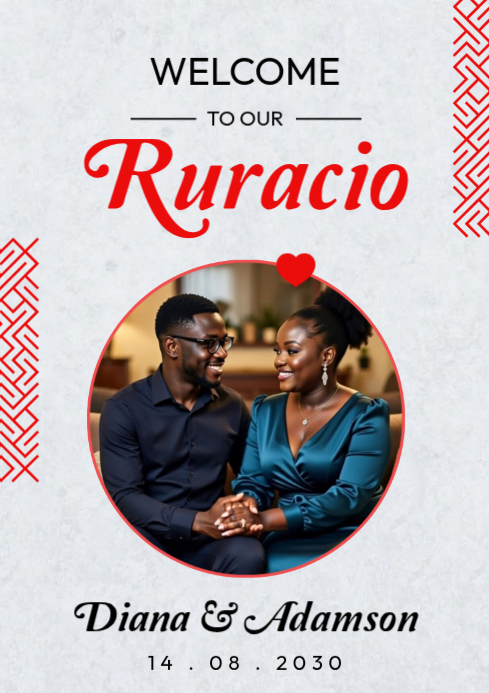 White professional ruracio invitation a4 Template | PosterMyWall