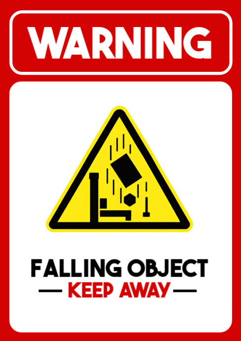 White Safety Warning A4 Template | PosterMyWall