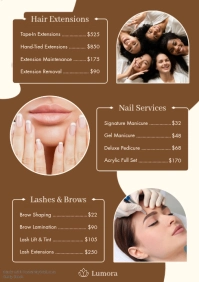 Weiß Salon Price List A3 Template - Page 2