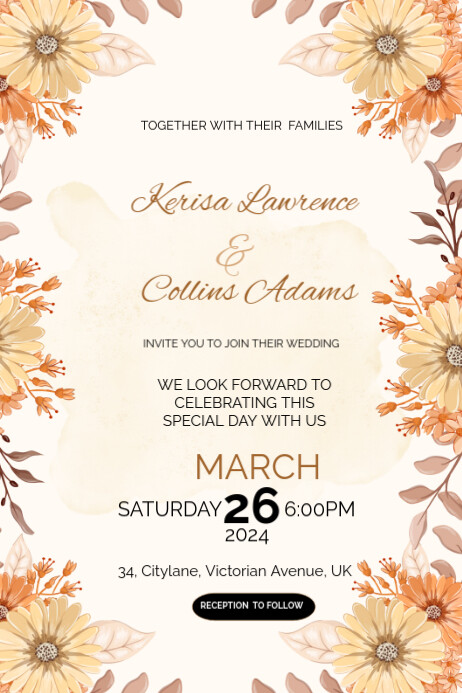 White Professional Save The Date Poster template