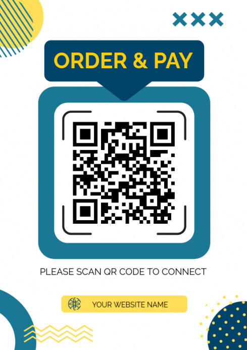 White Professional Scan Me Qr Code Flyers  A4 template