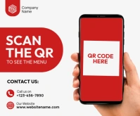 White Professional Scan Qr Medium Rectangle template