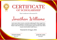 Putih Scholarship Certificate A5 Template
