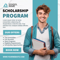 White Professional Scholarship Program Instagram Post template