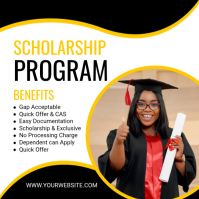 White Professional Scholarship Program Instagram Post template