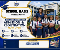 Hvid School Admission and Registration Large Rectangle Template