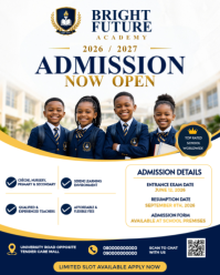 White Professional School Admission Instagram Portrait template