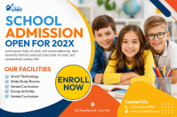 White School Admission Plakat Template