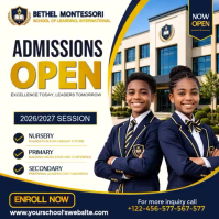 White Professional School Admissions Instagram Post Video template