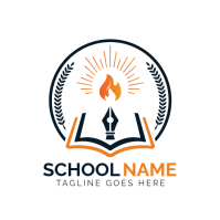 White Professional School Logo Logo template