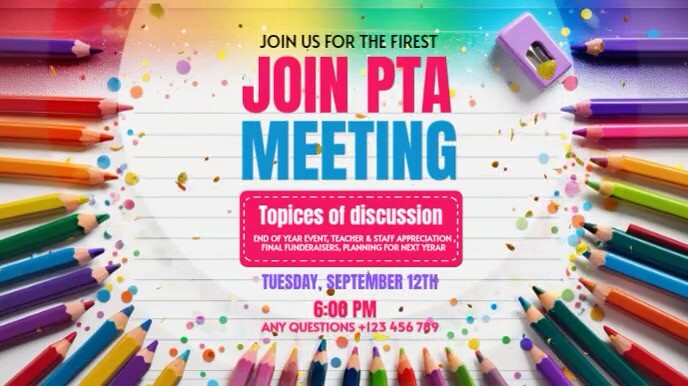 White Professional School Parent Teacher Meeting Facebook Shared Image Umbukiso Wedijithali (16:9) template