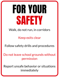 สีขาว Safety Guidelines Flyer Template
