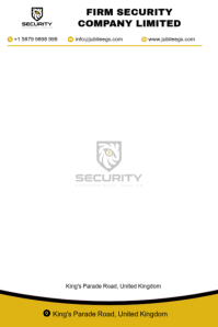 White Professional Security Company Poster template