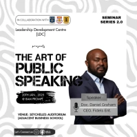 White Professional Seminar Flyer Square (1:1) template