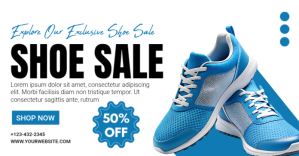 White Professional Shoe Sale Facebook Shared Image template