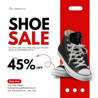 White Professional Shoe Sale  Instagram Post template