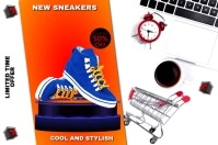 White Professional Shoes Sale Flyer  Label Etiket template