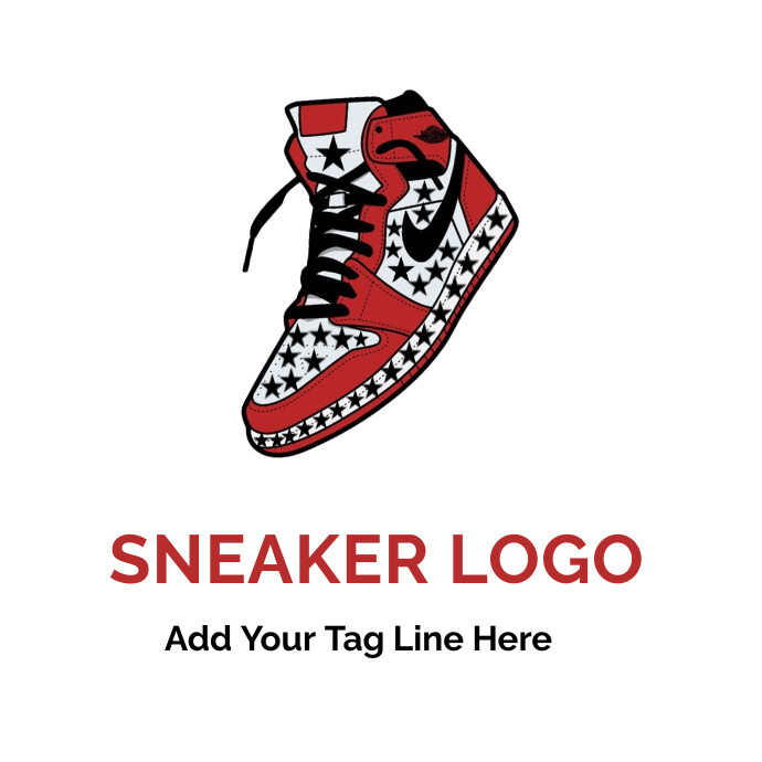 White Professional Sneaker Logo Logo template
