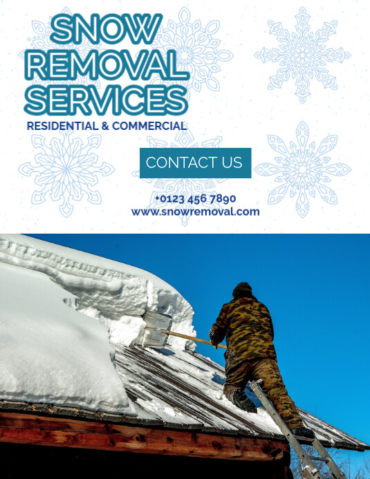 White Professional Snow Removal Flyer (us Letter) Template | PosterMyWall