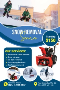 White Professional Snow Removal Flyer Template Pinterest Graphic Pinterest-Grafik