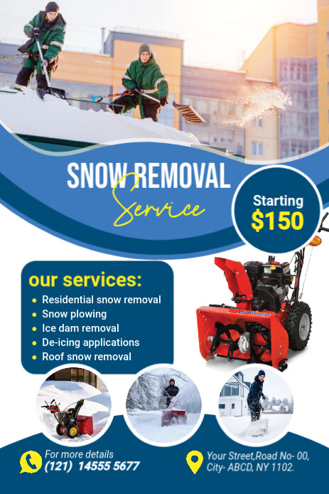 Snow Making Flyer Copy of White Professional Snow Removal Flyer Template Pinterest ...