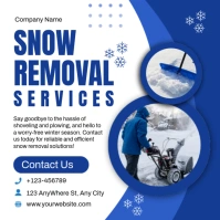 White Professional Snow Removal  Instagram Post template