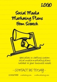 White Professional Social Media Marketing AGENCY A3 template