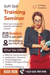 White Professional Soft Skills Training Poster Poster Affiche template