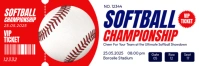 White Professional Softball Twitter Banner template