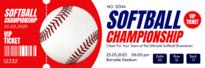 White Professional Softball Twitter Banner template