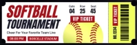 White Professional Softball Twitter Banner template