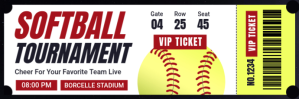 White Professional Softball Twitter Banner template