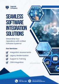 White Software Integration Solutions A4 Template