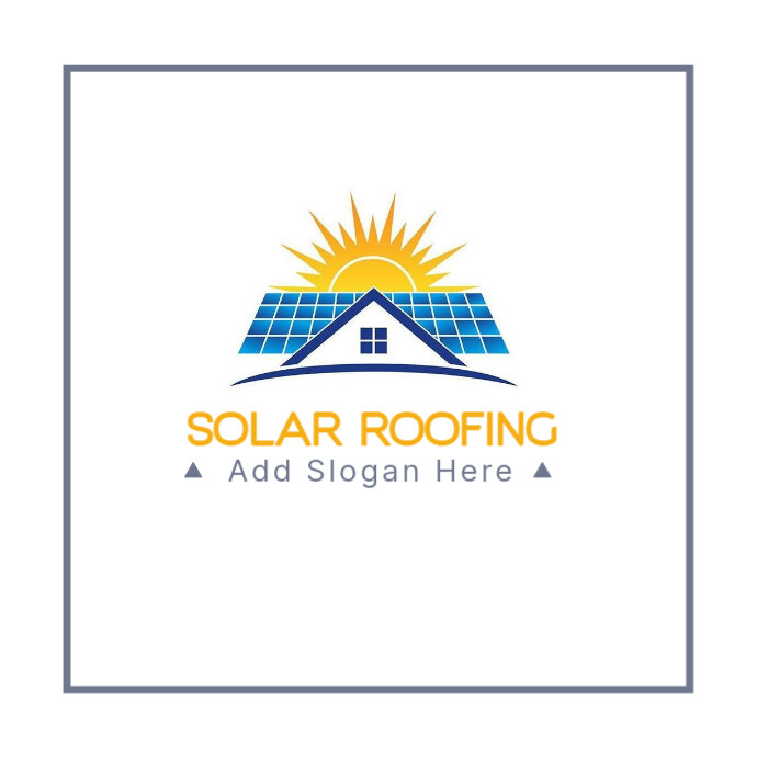 White Professional Solar Roofing Logo, Solar Roofing Logo, Eco Friendly Logo, Smart Roofing Logo, Sm template