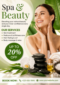 Weiß Spa and Beauty Services A4 Template