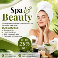 White Spa and Beauty Services Instagram Post Template