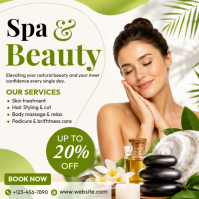 White Spa and Beauty Services Message Instagram Template