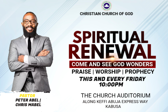Spiritual Renewal Event Posters Template | PosterMyWall