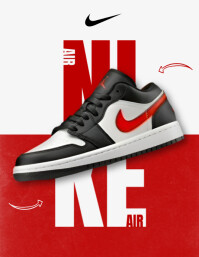 White Nike Air Shoes Flyer Template