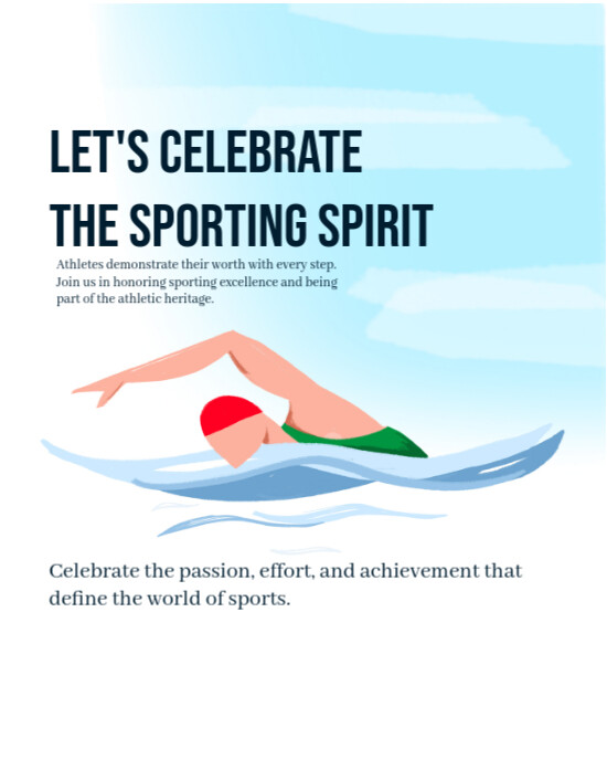 White Professional Sporting Spirit Instagram Portrait template