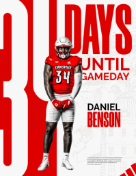 White Professional Sports Countdown Flyer Pamflet (Letter AS) template