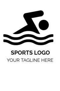 White Professional Sports Logo Poster template